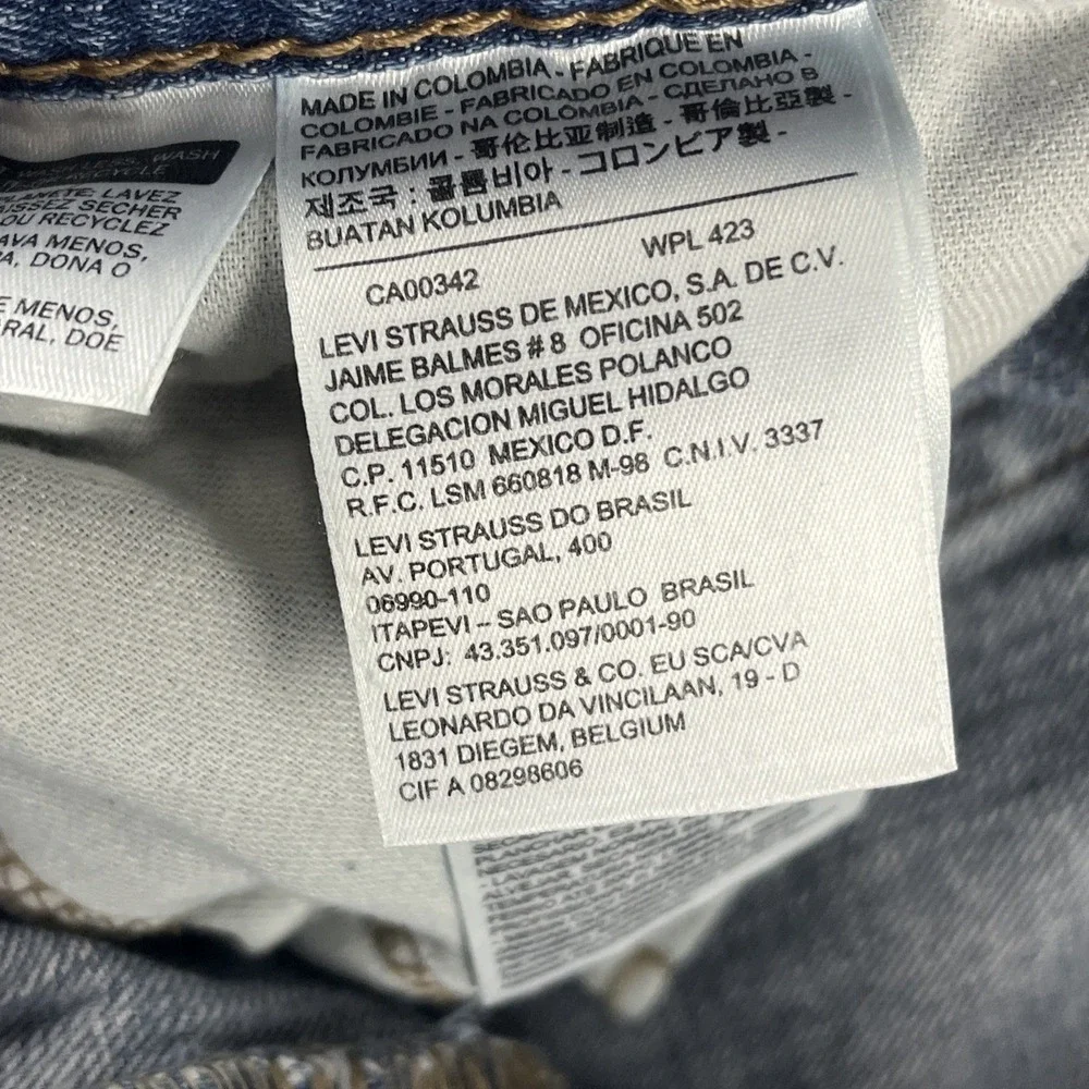 Levi's 559 Mens 42x32 Relaxed Straight Fit 5-Pocket Denim Blue Jeans